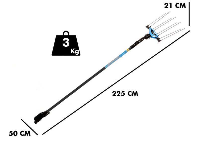 Campagnola Icarus V1 ECO Plug-in - P&eacute;rtiga de carbono de 185-270 cm - Vareador de aceitunas el&eacute;ctrico de bater&iacute;a