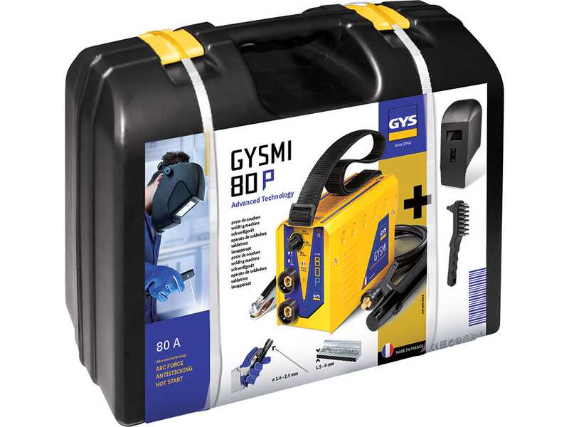GYS GYSMI 80P - Soldadora inverter (MMA) - corriente continua (DC) - Malet&iacute;n