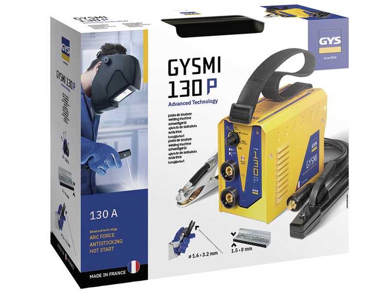 GYS GYSMI 130P - Soldadora Inverter (MMA) - corriente continua (DC) - Malet&iacute;n
