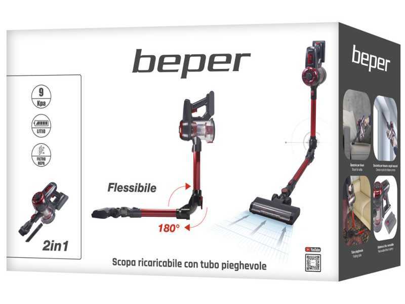 Beper P202ASP100 - Escoba el&eacute;ctrica recargable - 2 en 1 - 22,2 V 2 Ah