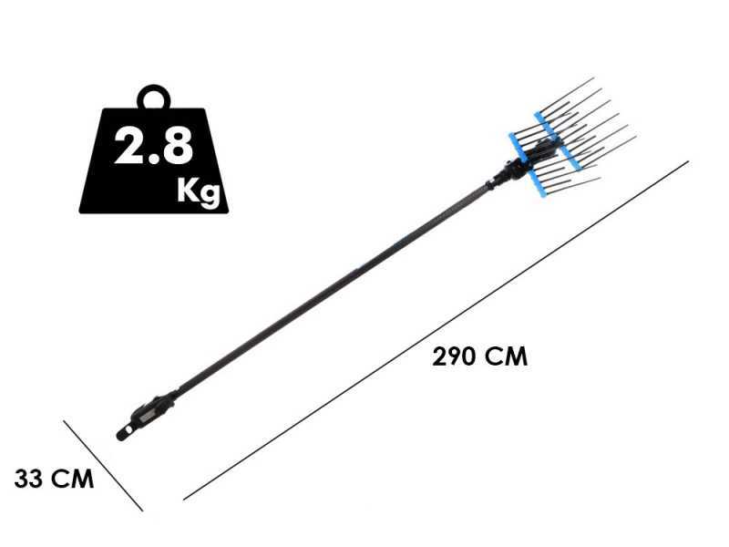 Campagnola Alice STAR ECO Plug-in - P&eacute;rtiga de carbono de 230 cm - Vareador de aceitunas el&eacute;ctrico