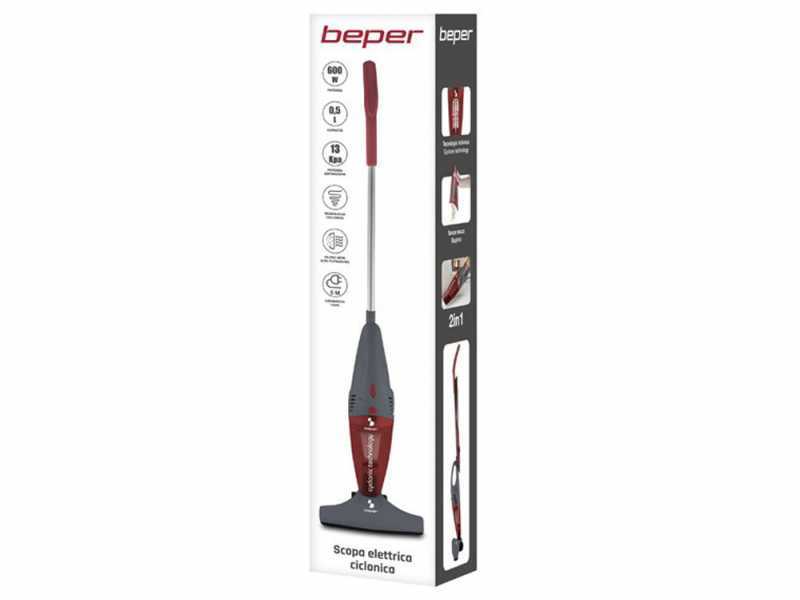 Beper 50451 - Escoba el&eacute;ctrica cicl&oacute;nica - 2 en 1 - 600W