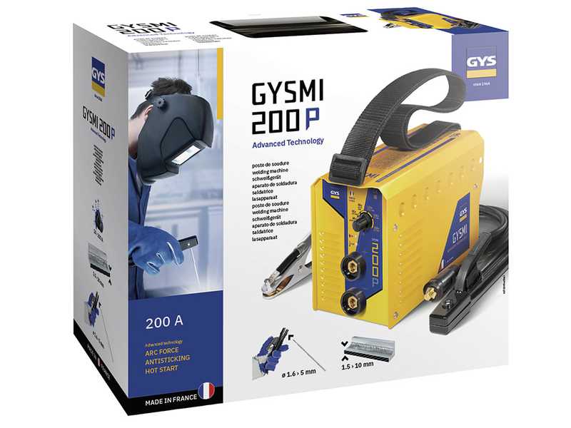 GYS GYSMI 200P - Soldadora Inverter (MMA) - corriente continua (DC) - Malet&iacute;n