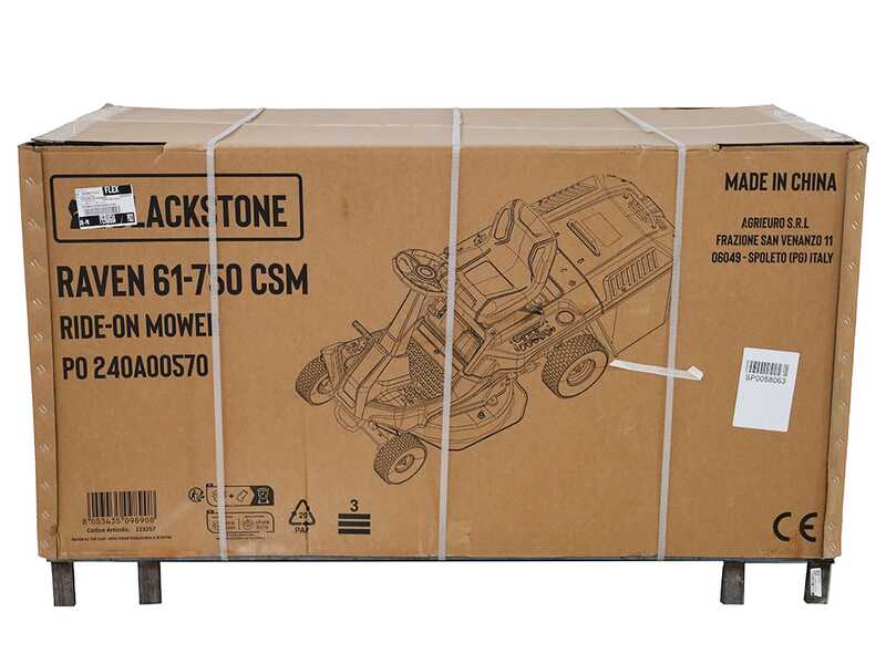 Blackstone RAVEN 61-750 CSM - Tractor cortac&eacute;sped minirider - Motor de 224cc - Arranque el&eacute;ctrico