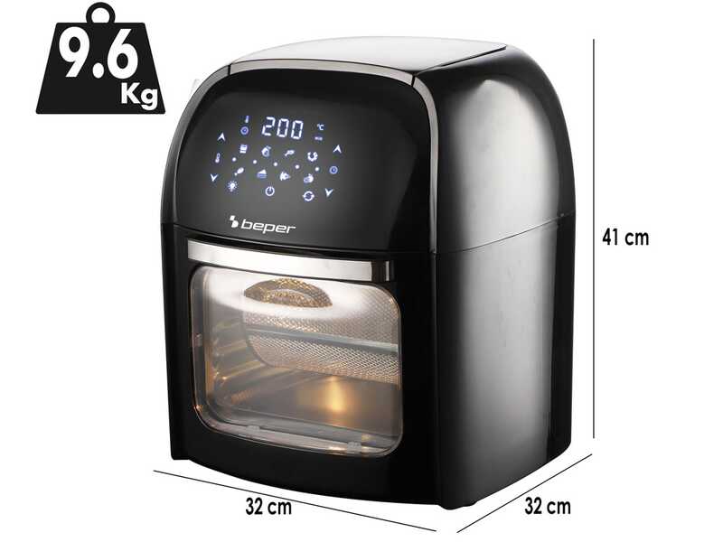 Beper P101FRI012 - Horno el&eacute;ctrico - Freidora de aire digital - 12 L