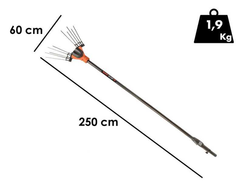 Bahco BCL52FP 36V - Vareador de aceitunas el&eacute;ctrico de bater&iacute;a - P&eacute;rtiga de carbono - 250 cm