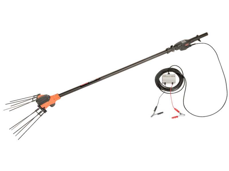 Bahco BCL52TP 36V - Vareador de aceitunas el&eacute;ctrico de bater&iacute;a - P&eacute;rtiga Telesc&oacute;pica de carbono de 216-296 cm