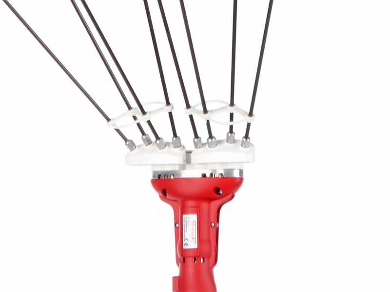 Sbaraglia Super23 Cordless - Vareador de aceitunas el&eacute;ctrico de bater&iacute;a - P&eacute;rtiga telesc&oacute;pica de aluminio 150/250 cm - 3x (21V-5.2Ah)