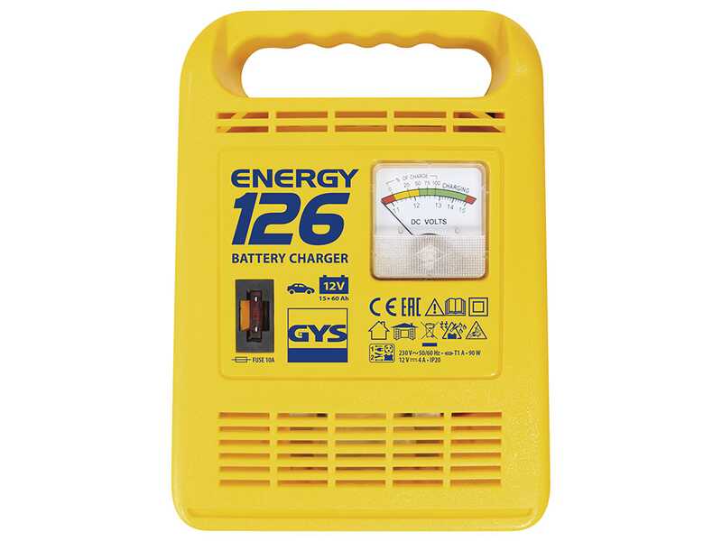 GYS Energy 126 - Cargador de bater&iacute;as - Bater&iacute;as 12V de 15 a 60ah