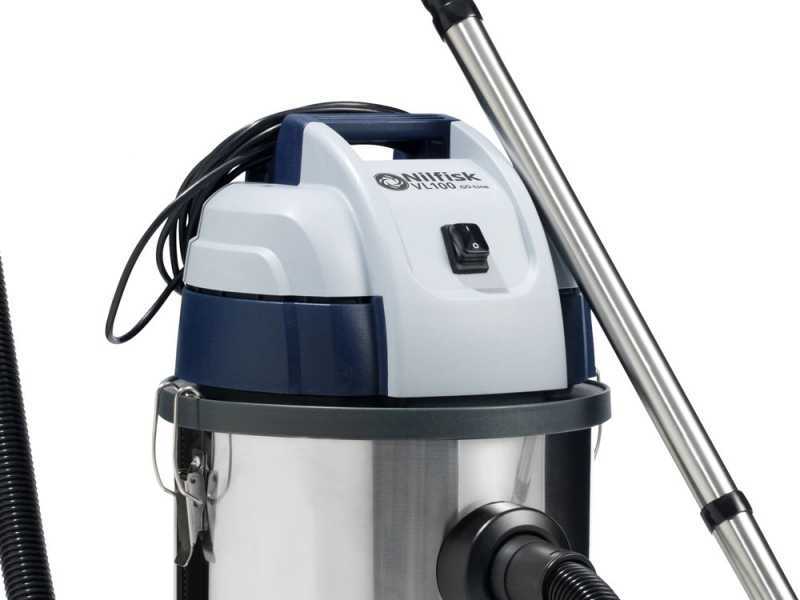 Nilfisk VL100-35 EU GO - Aspirador profesional - Bid&oacute;n de acero inoxidable 35 L - 1000W