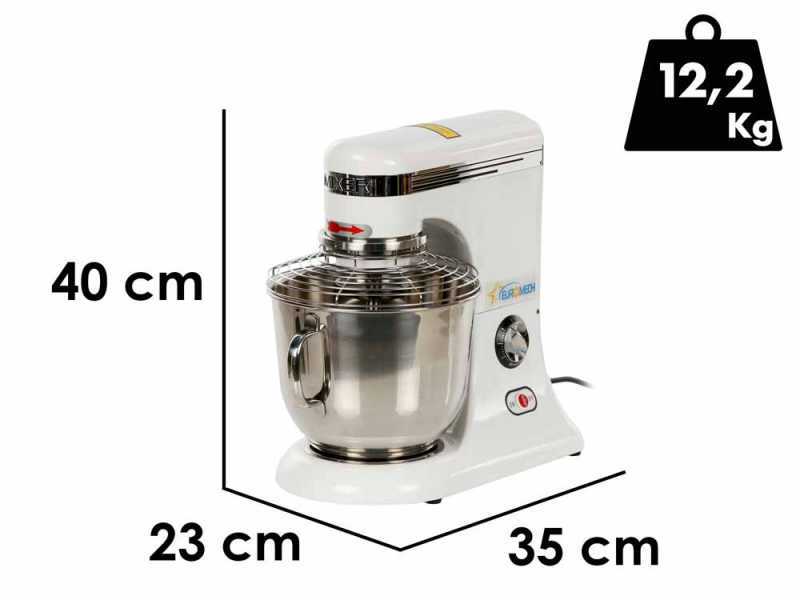 Euromech EPM 5 - Amasadora planetaria de velocidad variable - Cuba de acero inoxidable 5L