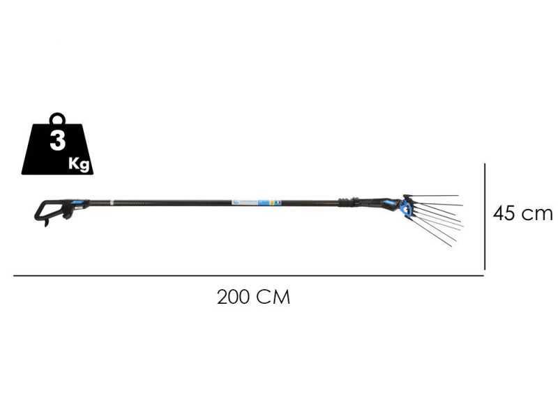 Campagnola MASTER PLUG-IN - P&eacute;rtiga Carbono y Aluminio 100-150 cm -Vareador de aceitunas el&eacute;ctrico de bater&iacute;a