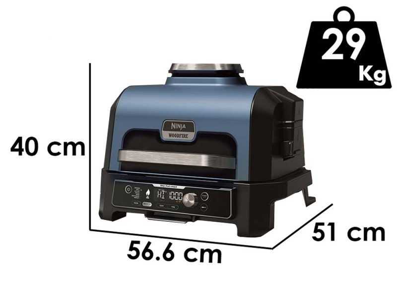 Ninja Woodfire Pro XL OG901EU - Barbacoa el&eacute;ctrica con ahumador