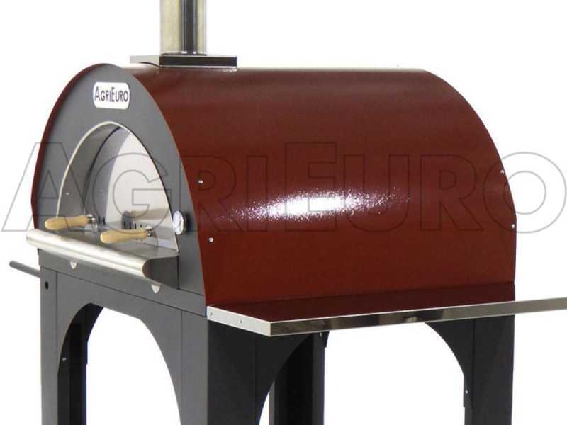 Horno de le&ntilde;a para pizza de exterior Cibus Red - 5 pizzas
