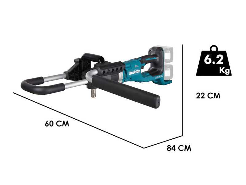Makita DDG461Z - Ahoyador de bater&iacute;a - BATER&Iacute;A Y CARGADOR NO EST&Aacute;N INCLUIDOS - BROCA NO INCLUIDA