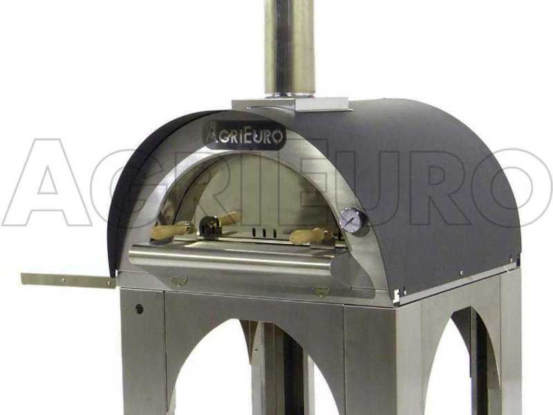 Horno de le&ntilde;a para pizza de exterior Cibus INOX - 2 pizzas