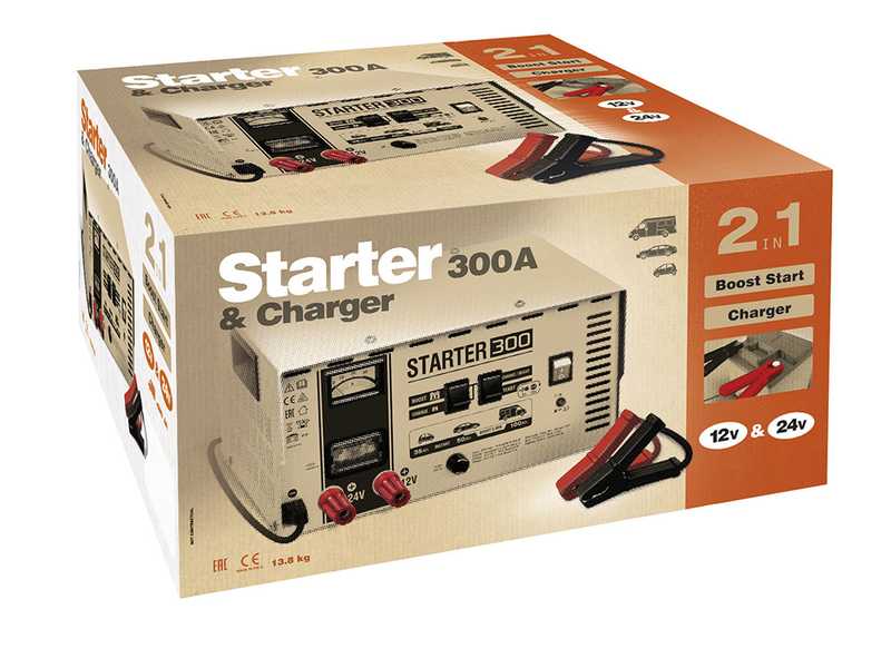 GYS Start 300 - Cargador de bater&iacute;as y arrancador - 12/24V