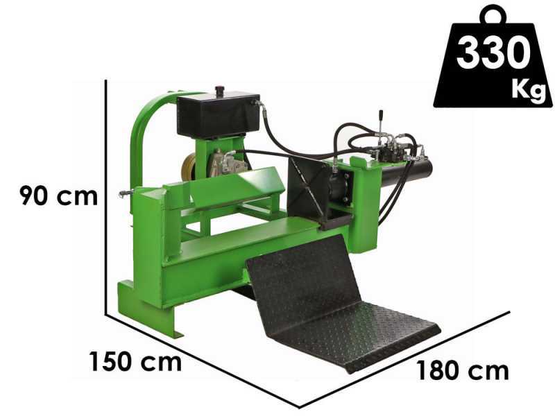 Agrieuro Premium Line 25T - Rajadora de le&ntilde;a para tractor - Horizontal - Plataforma de carga hidr&aacute;ulica