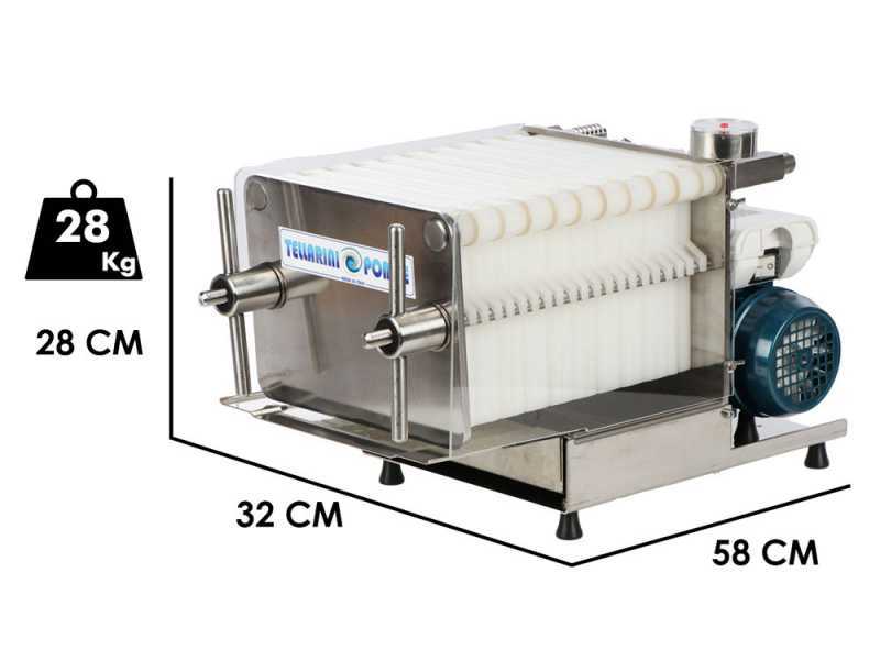 Tellarini CrystalPro jet 20 - Filtro para vino de cartones y placas - Bomba enol&oacute;gica para filtrar vino