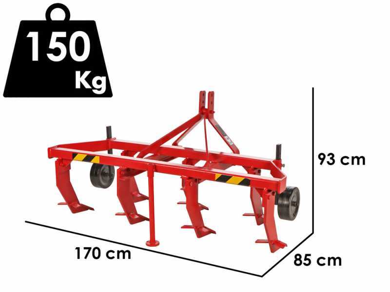 Agrieuro Top Line serie 170 - Subsolador agr&iacute;cola para tractor de 7 p&uacute;as