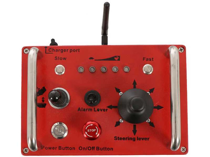 Motocarretilla de bater&iacute;a a control remoto GeoTech-Pro TMD 400 HR - Volteo hidr&aacute;ulico - 400 Kg