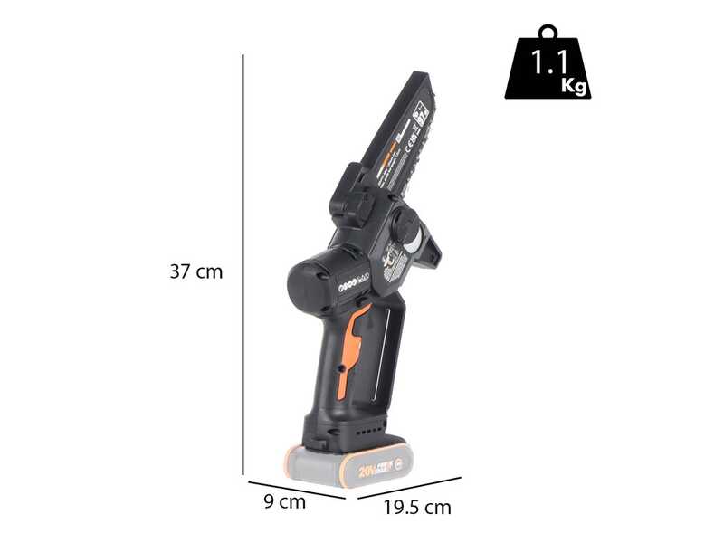 Worx Nitro WG325E - Podadora manual de bater&iacute;a + P&eacute;rtiga - BATER&Iacute;A Y CARGADOR NO EST&Aacute;N INCLUIDOS