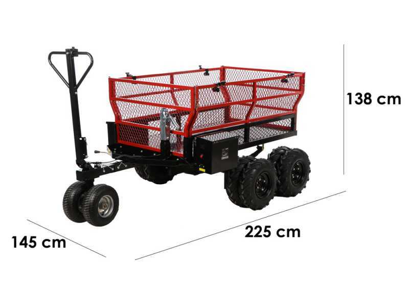 Carretilla de remolque el&eacute;ctrica GeoTech-Pro E-Truck 600 - 48V 15Ah