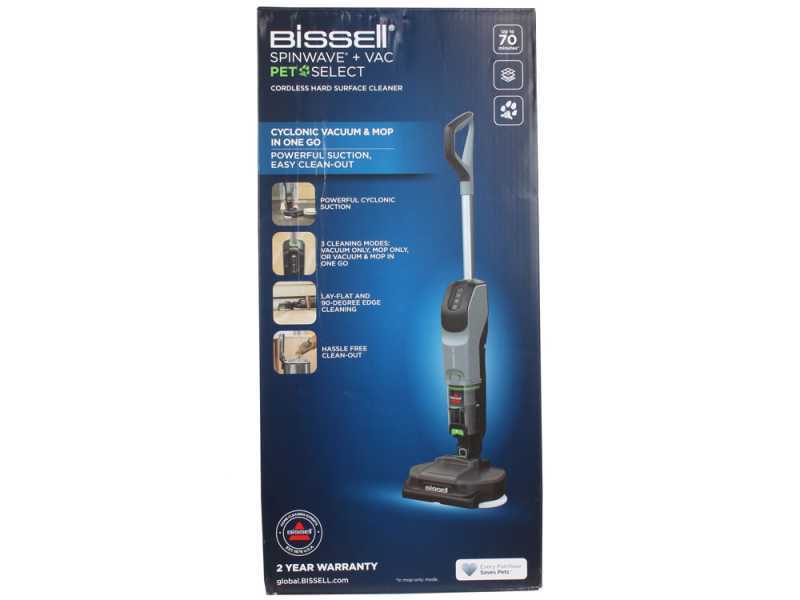 Bissell SpinWave + Vac PET Select - Fregadora para superficies duras - 25.9V