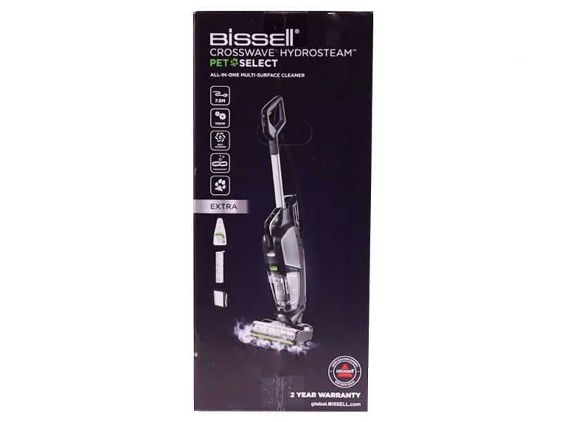 Bissell CrossWave Hydrosteam PET Select - Fregadora de suelos 3 en 1 lava, seca y aspira