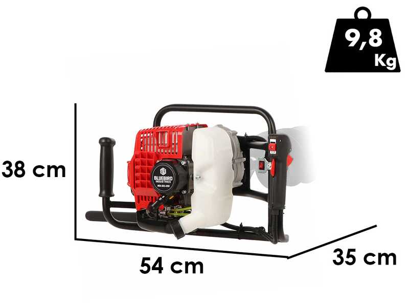 BlueBird NEA 521-ESS - Ahoyador de mezcla 2 tiempos - Broca no incluida