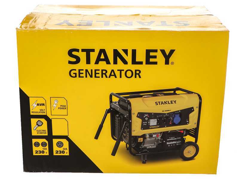 Stanley SG 7500B-1 - Generador de corriente de gasolina - AVR - 7.5 kW - Continua 7.0 kW Monof&aacute;sica