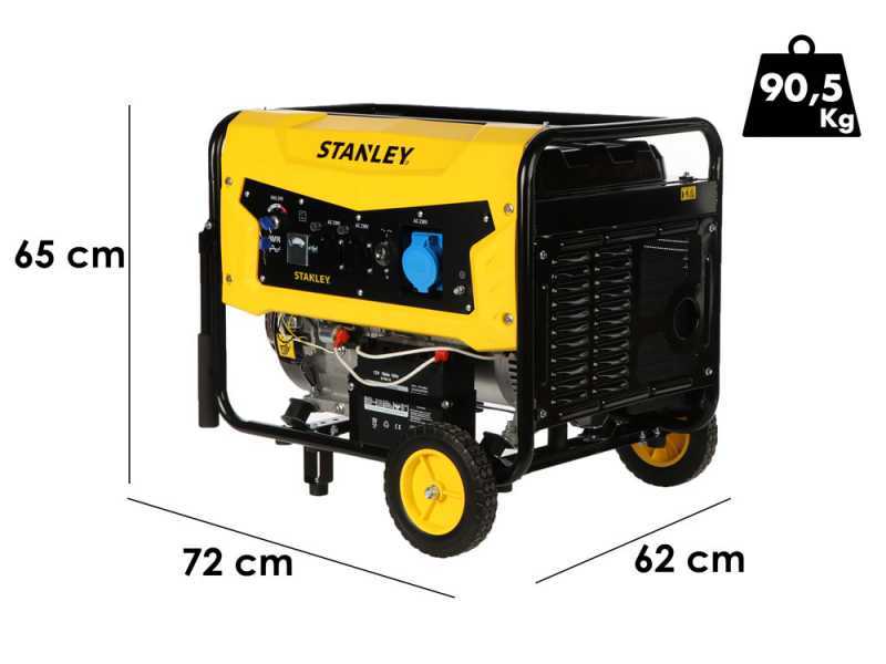 Stanley SG 7500B-1 - Generador de corriente de gasolina - AVR - 7.5 kW - Continua 7.0 kW Monof&aacute;sica