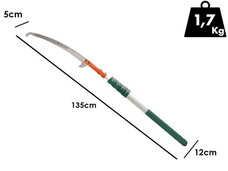 GeoTech STP S 300 - Serrucho con p&eacute;rtiga telesc&oacute;pica - 135-300cm