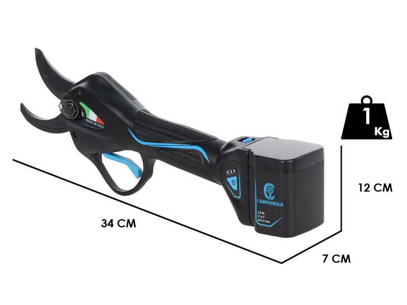 Campagnola NOVA 40 - Tijera el&eacute;ctrica de bater&iacute;a - Bater&iacute;a y cargador no est&aacute;n incluidos