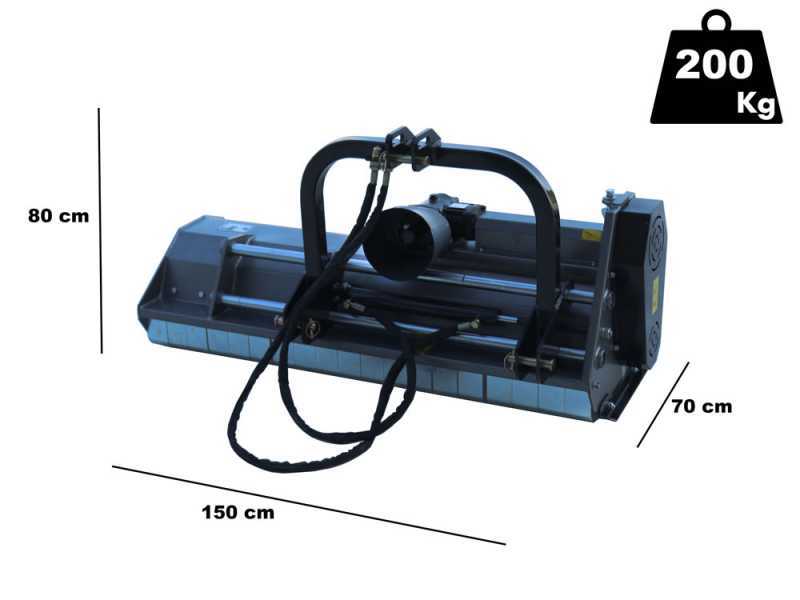 BlackStone BL 140 Hydro - Trituradora para tractor - Serie ligera - Desplazamiento hidr&aacute;ulico