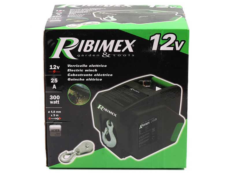 Ribimex PE12V - Cabrestante el&eacute;ctrico de bater&iacute;a 12V - Control remoto
