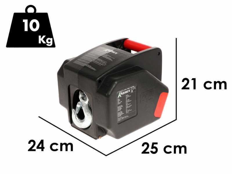 Ribimex PE12V - Cabrestante el&eacute;ctrico de bater&iacute;a 12V - Control remoto