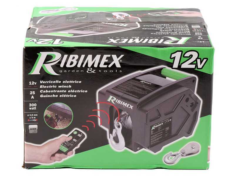 Ribimex PE12V/T1 - Cabrestante el&eacute;ctrico de bater&iacute;a 12V - Control remoto