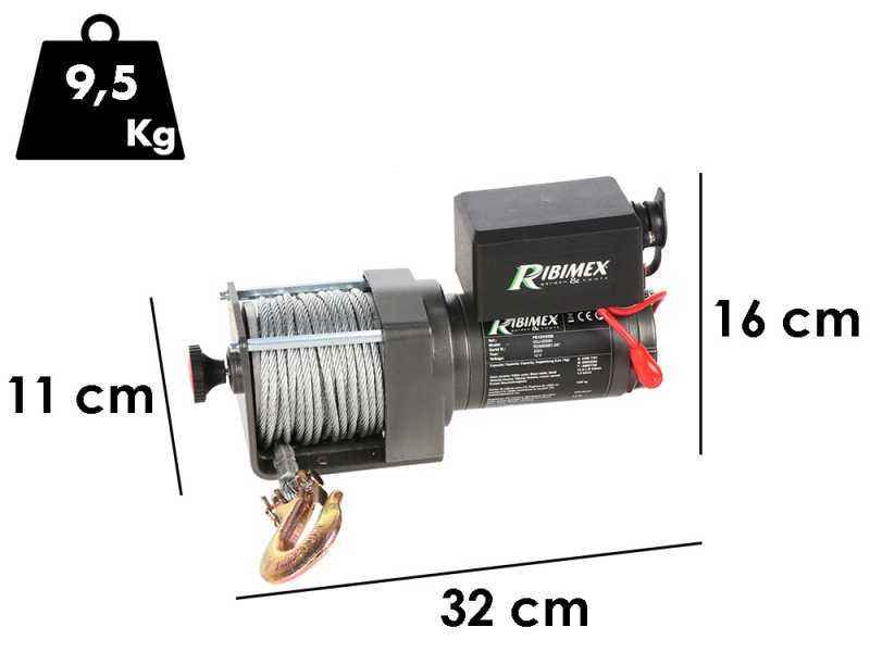 Ribimex PE12V/2500 - Cabrestante el&eacute;ctrico de bater&iacute;a 12V - 3 HP