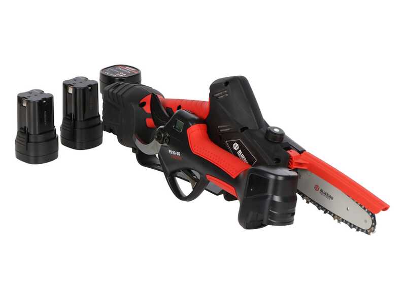 Blue Bird PS23-28+CS23-05A - Kit Tijeras + Podadora de bater&iacute;a - 3x 14.4V 2.5Ah - Di&aacute;metro de corte 12.5 mm - Di&aacute;metro de corte tijeras 28mm