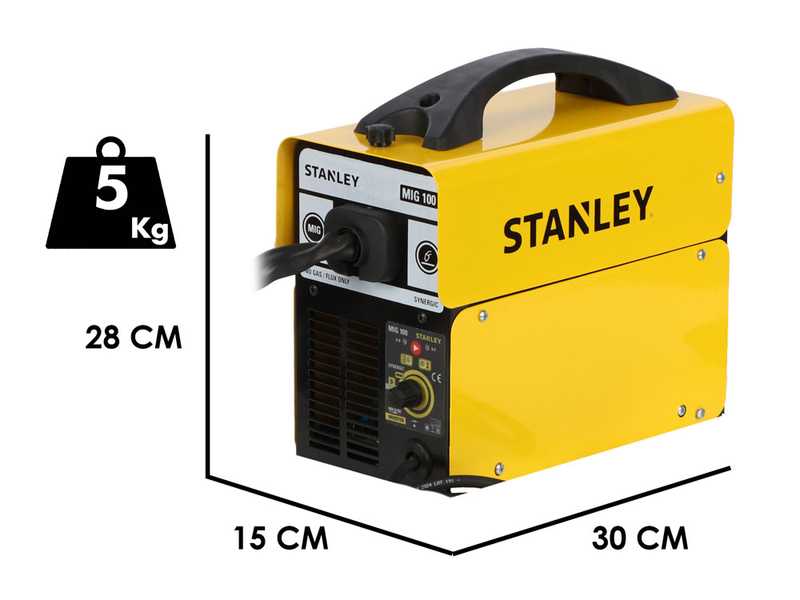 STANLEY MIG 100 - Soldadora Inverter (MIG) - Para soldadura NO GAS