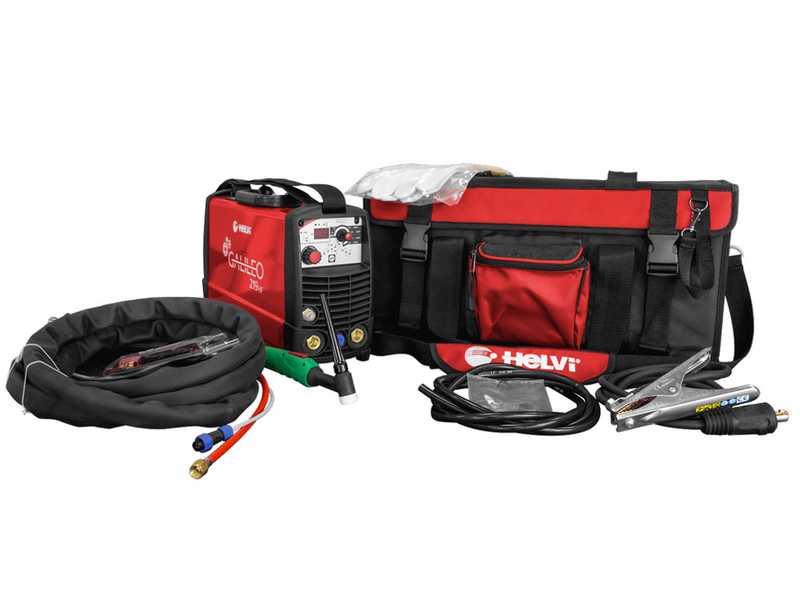 Helvi Galileo TIG 219 HF - Soldadora Inverter (MMA, TIG HF o LIFT) + Kit bolsa, corriente continua (DC)
