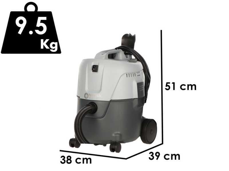 Nilfisk VL200 20 PC EU - Aspirador de s&oacute;lidos y l&iacute;quidos - Bid&oacute;n de pl&aacute;stico 20 l - 1500W