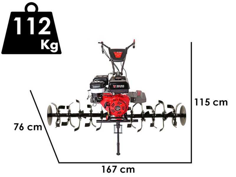 Italian Power RG 7.2-130Q-Z - Motoazada de gasolina 15 HP - Motor Rato R420