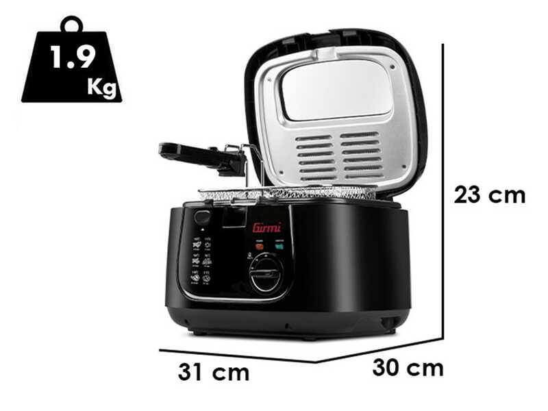Girmi FG21 - Freidora de aire compacta 2.5L con recipiente