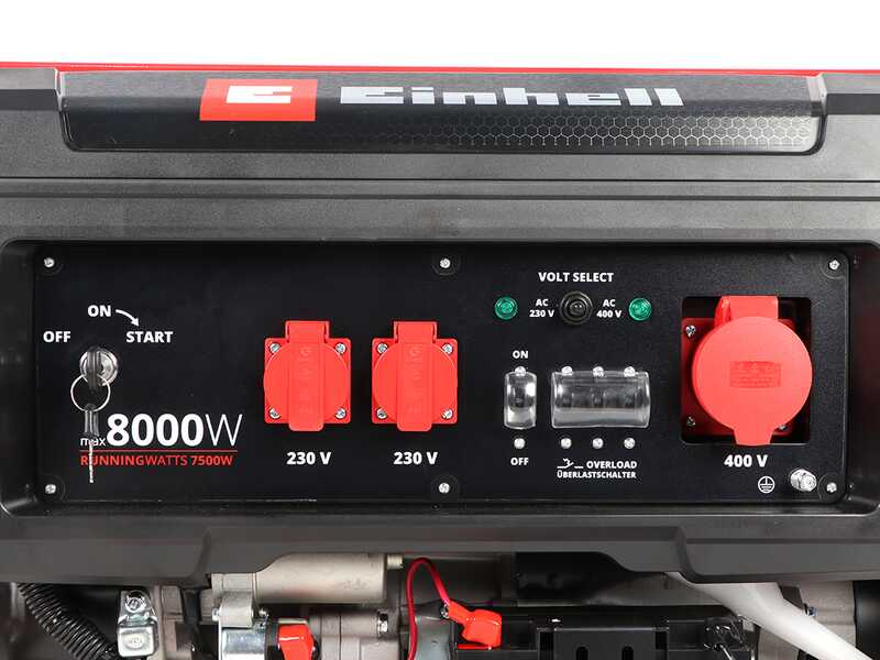 Einhell TC-PG 8000 - Generador de corriente de gasolina - AVR - 8.0 kW - Continua 7.5 kW Trif&aacute;sica