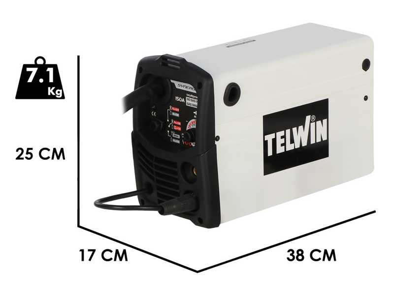 Telwin Bimax 150i Synergic - Soldadora Inverter Multiproceso - (MIG-MAG/FLUX/MMA), corriente continua (DC)