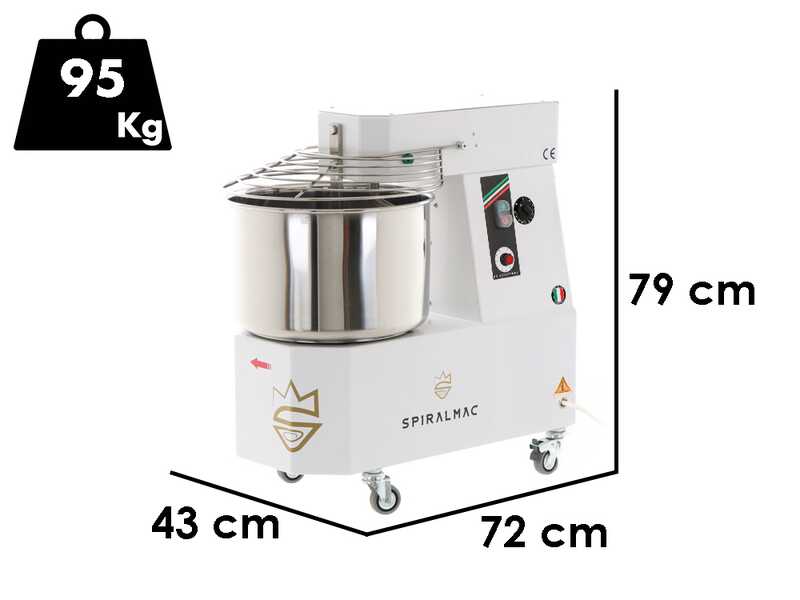 Spiralmac SV25VV - Amasadora de espiral - 10 velocidades - 25 Kg