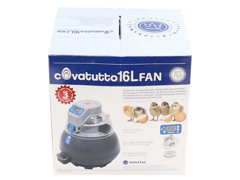 Novital Covatutto 16L Fan - Incubadora de huevos autom&aacute;tica - 16 huevos