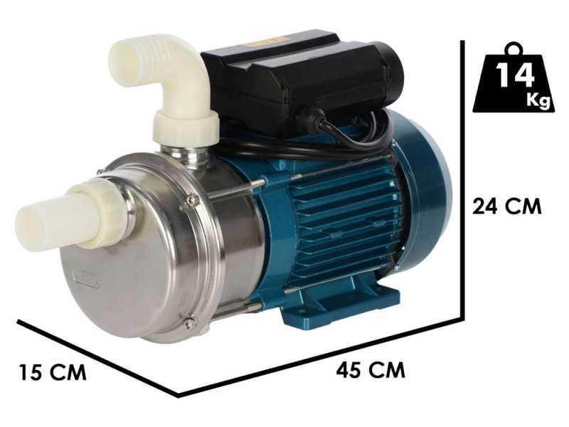 Tellarini ALT 30 - Bomba el&eacute;ctrica de trasiego para aceite de acero inox - Racores de nailon recto+curvo - Trif&aacute;sica